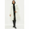 Coast Puffer Coat With Detachable Faux Fur Collar For Female
