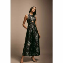 Coast Julie Kuyath Printed Twill Wide Leg Jumpsuit For Female