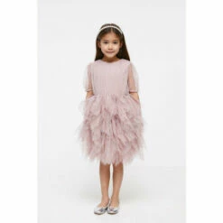 Coast Girls Puff Sleeve Statement Ruffle Skirt Dress For Female