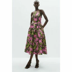 Coast Jacquard Dress With Lace Back For Female