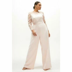 Coast Plus Size Embroidered Top Wide Leg Jumpsuit For Female