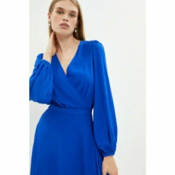 Coast Blouson Sleeve Hem Sweep Wrap Dress For Female